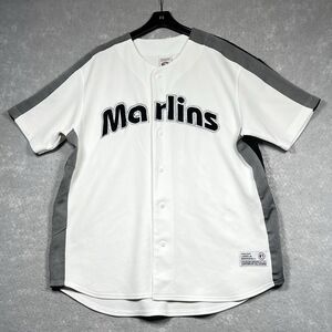 Vintage True fans Florida Marlins Jersey Mens XL White  Short Sleeve